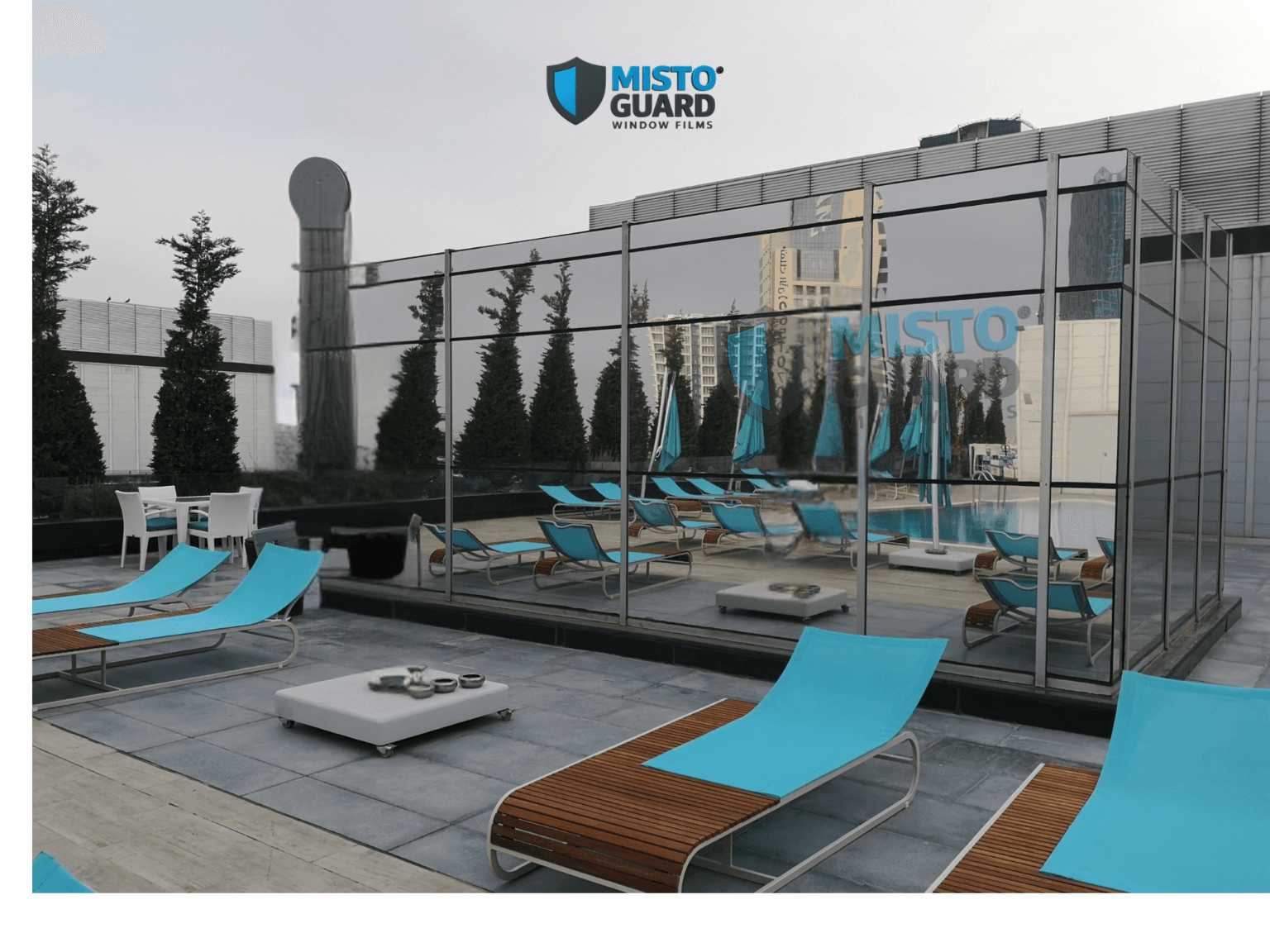 MISTO GUARD® Privacy & Solar Protection Film لحماية الخصوصية وتقليل حرارة الشمس